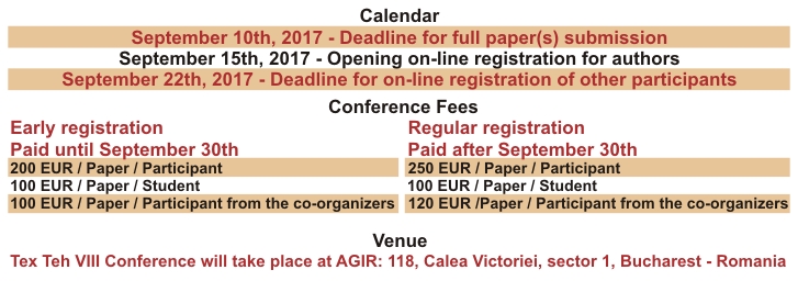 Calendar  Conference Fees
